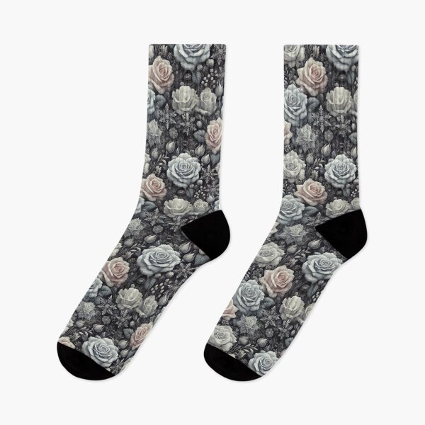 Item preview, Frozen Rose Elegance: A Seamless Winter Floral Pattern designed and sold by Meta2Physical.