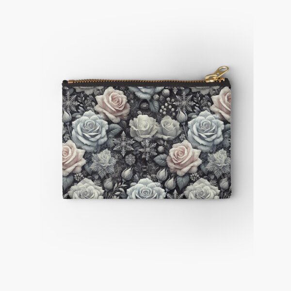 Item preview, Frozen Rose Elegance: A Seamless Winter Floral Pattern designed and sold by Meta2Physical.