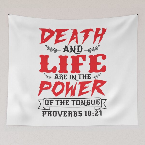 Item preview, Proverbs 18:21 Death And Life Are In The Power Of The Tongue designed and sold by plushism.