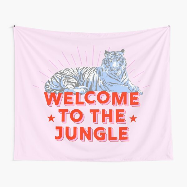 Retro Tiger - welcome to the jungle Tapestry