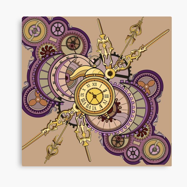 Aperçu de l'œuvre Mécanismes intemporels : l'horlogerie Steampunk créée et vendue par Frankie Design Store.