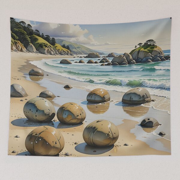 Item preview, Moeraki Boulders: New Zealand’s Spherical Coastal Wonders designed and sold by LSVart.