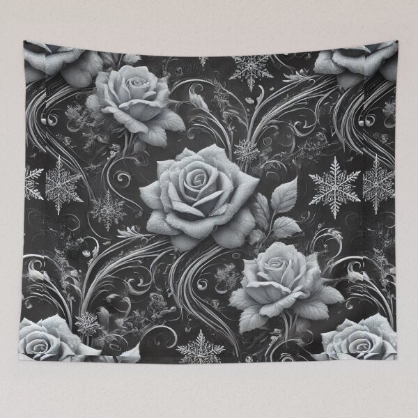 Item preview, Icy Thorn Vines: A Frozen Gothic Floral Elegance designed and sold by Meta2Physical.