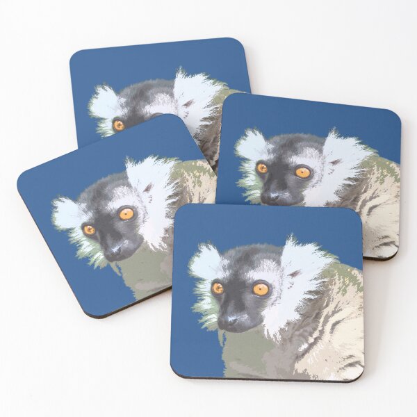 Item preview, Cute Female Black Lemur Design on Classic blue designed and sold by Imladris01.