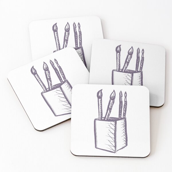 Item preview, Paint Brushes Purple Grey  designed and sold by MagentaTwilight.