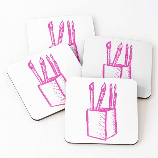 Item preview, Paint Brushes Vivid Pink designed and sold by MagentaTwilight.