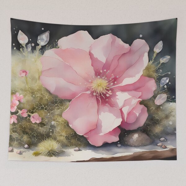 Item preview, Pink Flower on Moss designed and sold by CalmnessbyChoice.