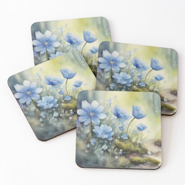 Item preview, Blue Fantasy Flowers designed and sold by CalmnessbyChoice.