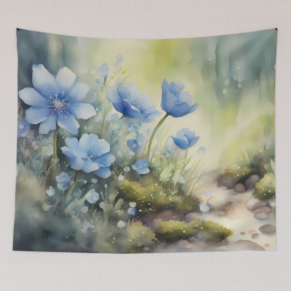 Item preview, Blue Fantasy Flowers designed and sold by CalmnessbyChoice.