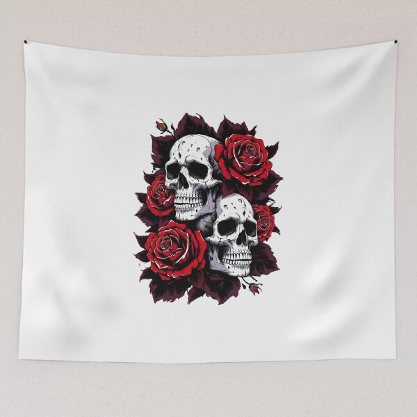 Item preview, Gothic Skull and Rose Motif designed and sold by likeforcode.