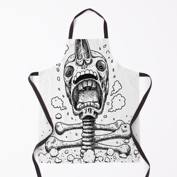 Item preview, Funny skull kamikaze japan manga anime comix style ink drawing designed and sold by VonKalt.