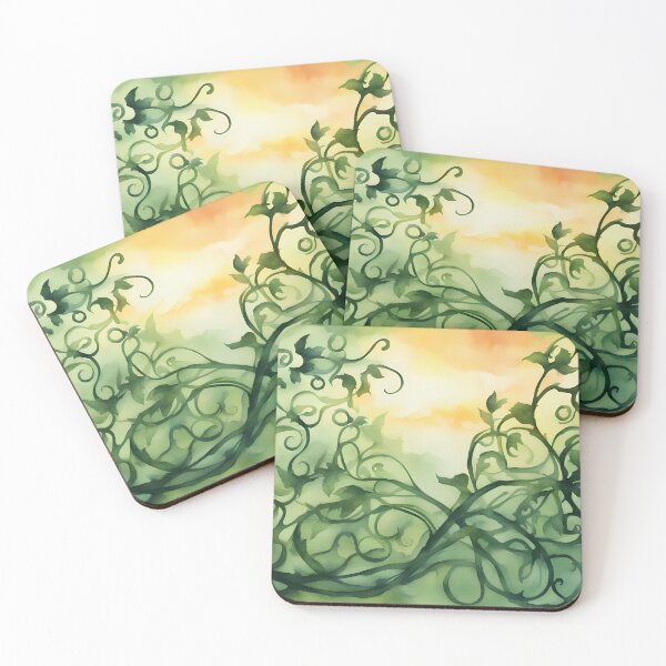 Item preview, Green Curly Vine at Sunrise designed and sold by CalmnessbyChoice.