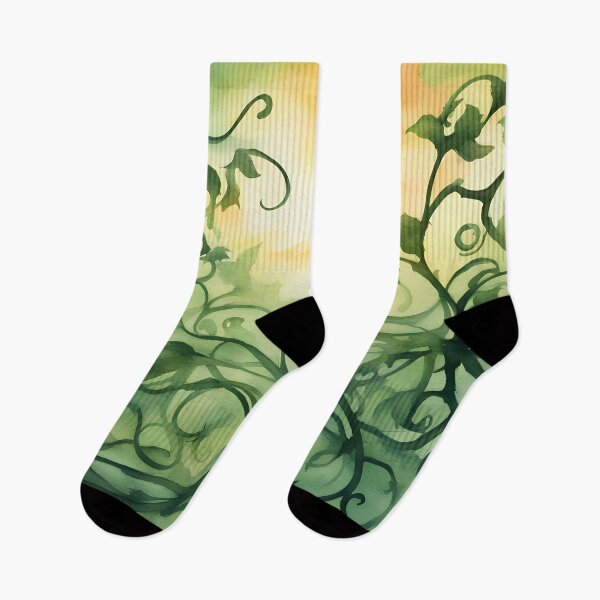 Item preview, Green Curly Vine at Sunrise designed and sold by CalmnessbyChoice.