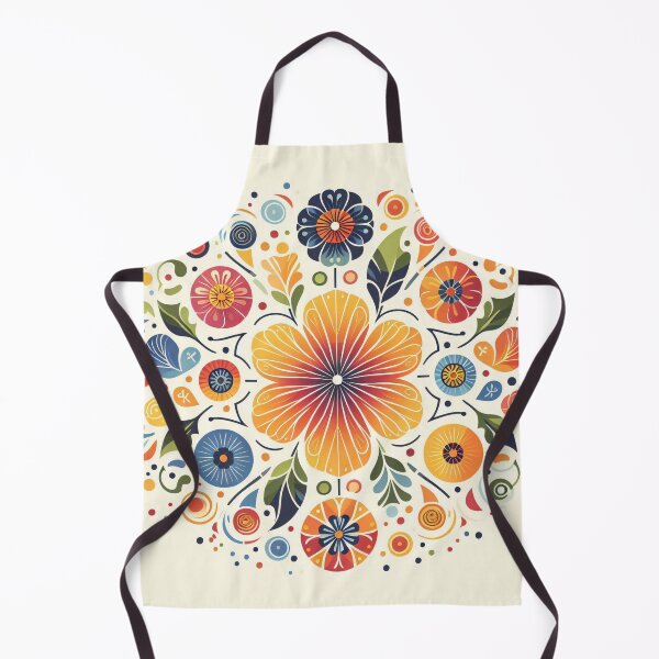Item preview, Rainbow Scandinavian Folk Art - Colourful Floral Mandala by heidiannemorris designed and sold by FOLK ART FUSION by heidiannemorris.