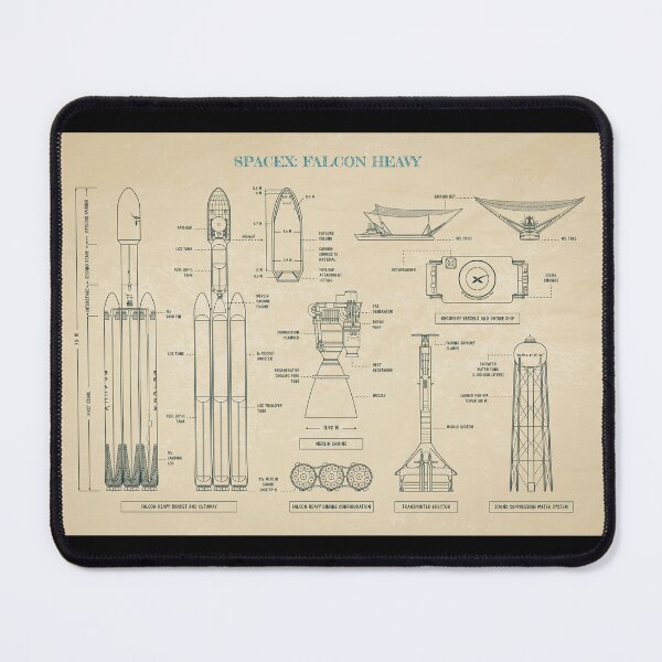Artikelvorschau, SPACEX: Falcon Heavy (Parchment) entworfen und verkauft von BGALAXY.
