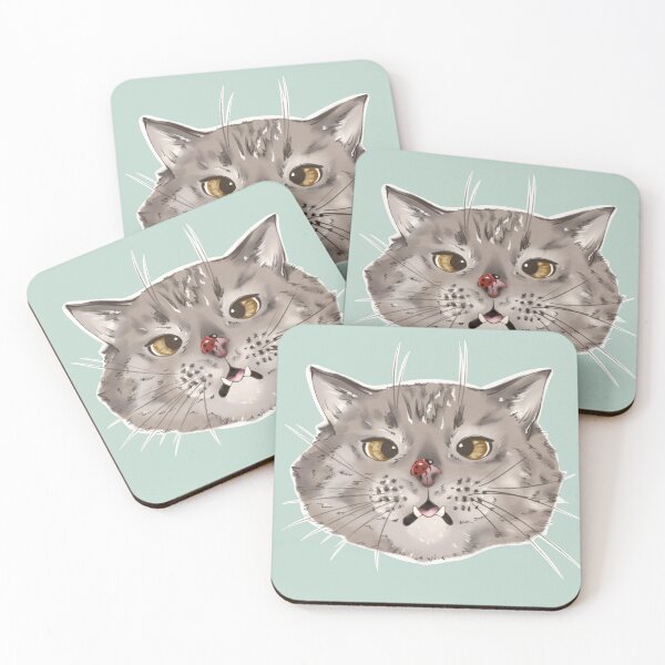 Item preview, Surprised Cat with Ladybug designed and sold by Sagi Jane Art.
