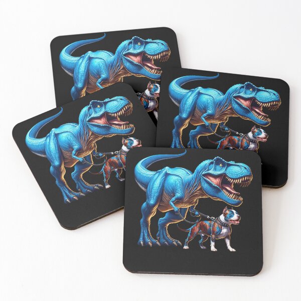 Item preview, Funny Dinosaur American Staffordshire Terrier Walking Dog Lover designed and sold by Kimberley King Art  King Art.