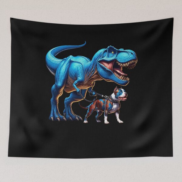 Item preview, Funny Dinosaur American Staffordshire Terrier Walking Dog Lover designed and sold by Kimberley King Art  King Art.