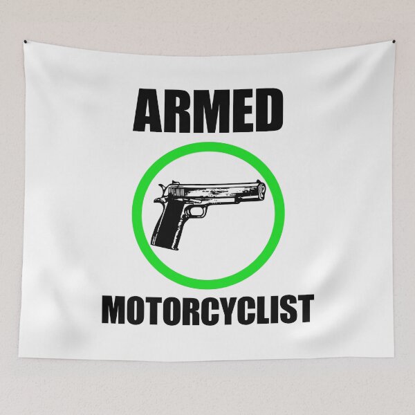 Item preview, Armed Motorcyclist designed and sold by FlyShop1.