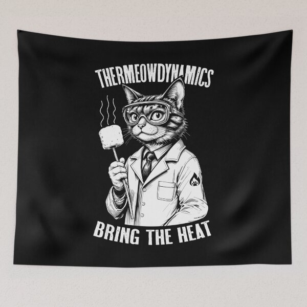 Item preview, Thermodynamics Cat Thermeowdynamics Marshmallow Scientist designed and sold by GrandeDuc.