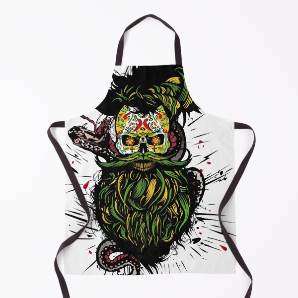 Item preview, Mexican skull hipster skull crane mexican beard mustache snake old school tattoo designed and sold by Achille3777.