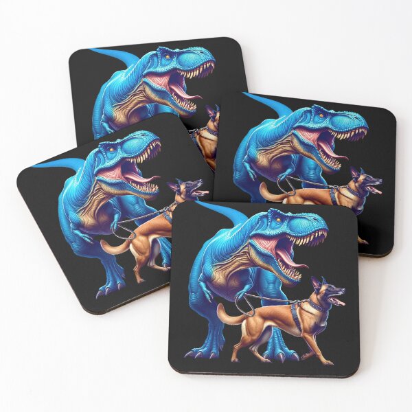 Item preview, Funny Dinosaur Belgian Malinois Walking Dog Lover designed and sold by Kimberley King Art  King Art.
