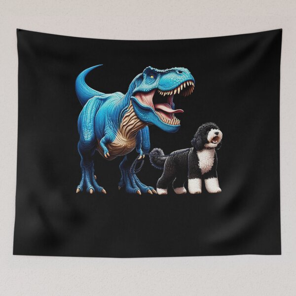 Item preview, Funny Dinosaur Bernedoodle Walking Dog Lover designed and sold by Kimberley King Art  King Art.