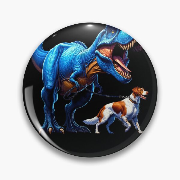 Item preview, Funny Dinosaur Brittany Walking Dog Lover designed and sold by Kimberley King Art  King Art.