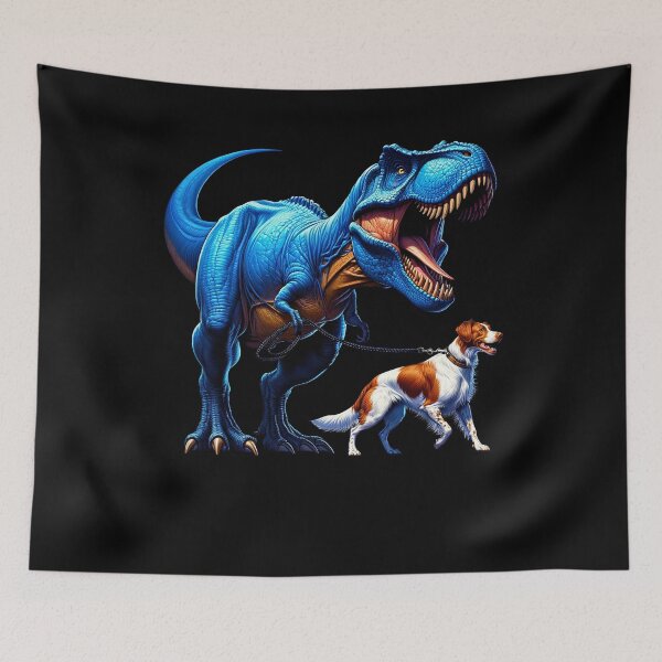 Item preview, Funny Dinosaur Brittany Walking Dog Lover designed and sold by Kimberley King Art  King Art.