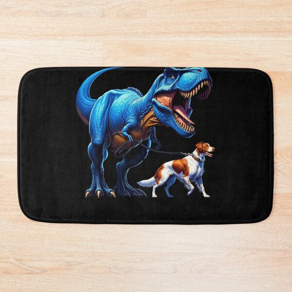 Item preview, Funny Dinosaur Brittany Walking Dog Lover designed and sold by Kimberley King Art  King Art.