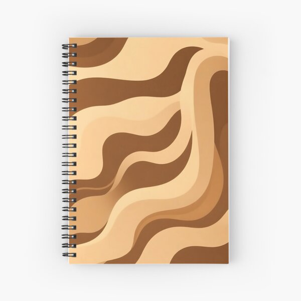 Item preview, A flowing pattern of abstract wave shapes in natural earth tones, browns, and beiges designed and sold by FestivityFinds.
