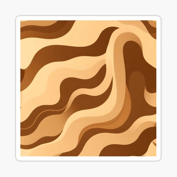 Item preview, A flowing pattern of abstract wave shapes in natural earth tones, browns, and beiges designed and sold by FestivityFinds.