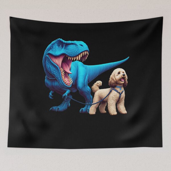 Item preview, Funny Dinosaur Cockapoo Walking Dog Lover designed and sold by Kimberley King Art  King Art.