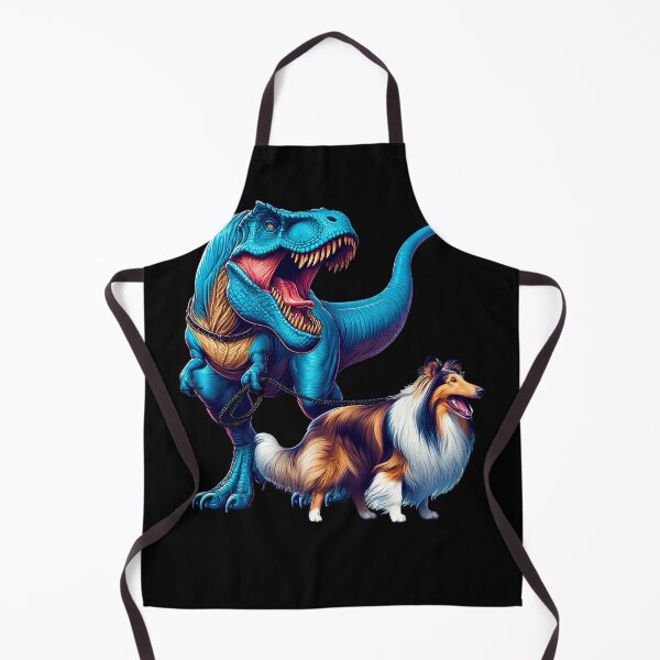 Item preview, Funny Dinosaur Collie Walking Dog Lover designed and sold by Kimberley King Art  King Art.