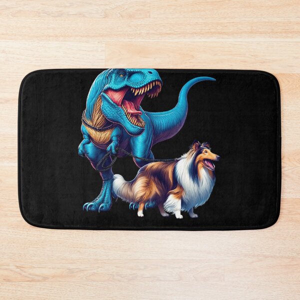 Item preview, Funny Dinosaur Collie Walking Dog Lover designed and sold by Kimberley King Art  King Art.