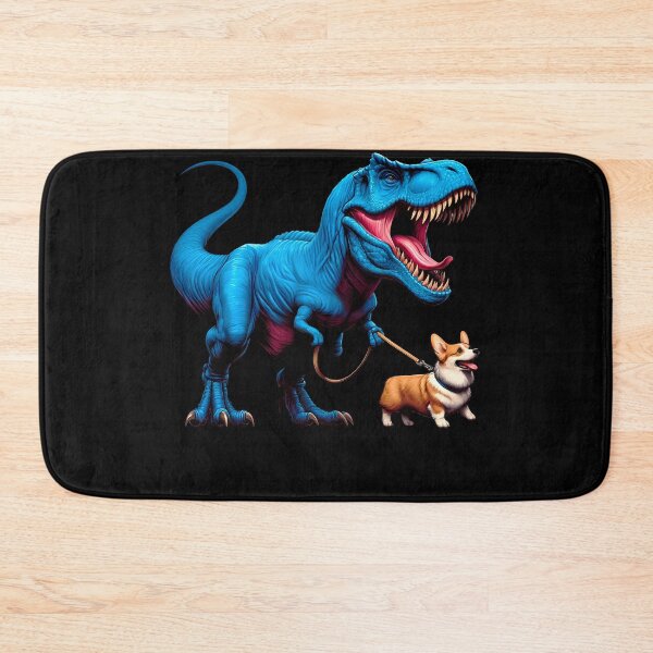 Item preview, Funny Dinosaur Corgi Walking Dog Lover designed and sold by Kimberley King Art  King Art.