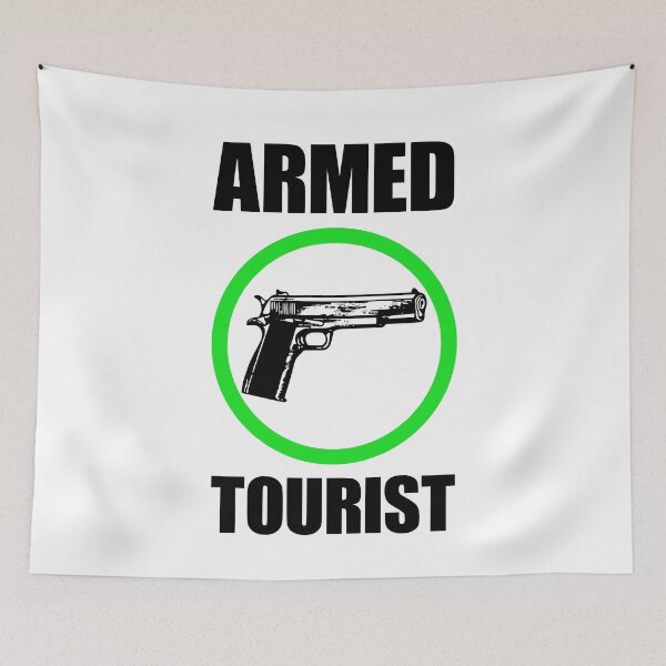 Item preview, Funny Armored Tourist designed and sold by FlyShop1.