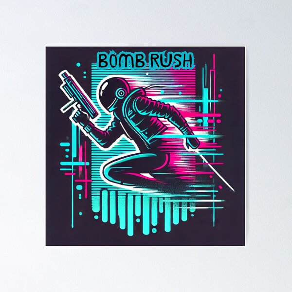 Item preview, Futuristic Minimalist Design Inspired by Bomb Rush Cyberfunk designed and sold by zion_prod.