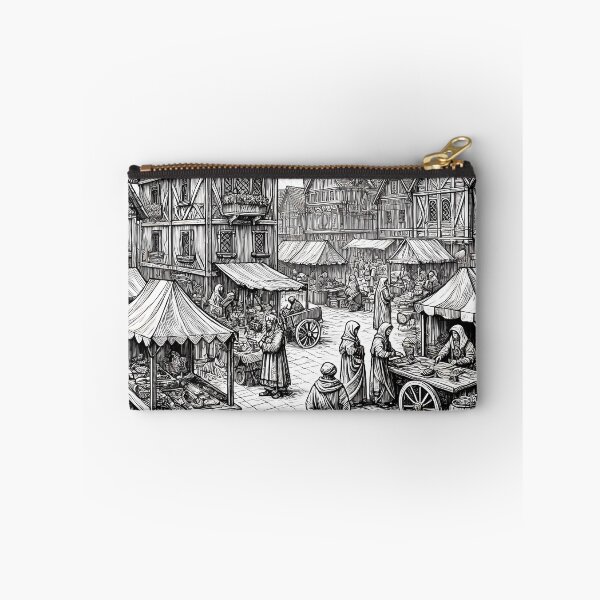 Item preview, Medieval Marketplace Hand-Drawn Sketch designed and sold by Istyak7.