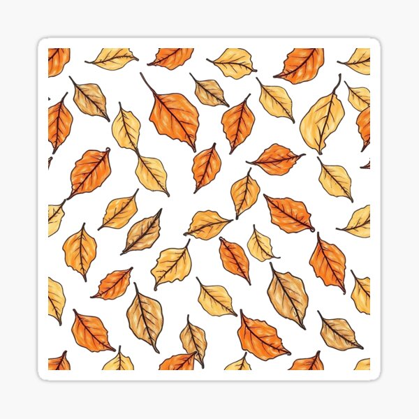 Item preview, pattern of falling autumn leaves designed and sold by FestivityFinds.