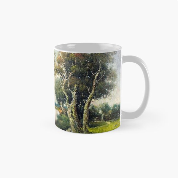 Item preview, River Landscape with Boat designed and sold by tomorrowsart.