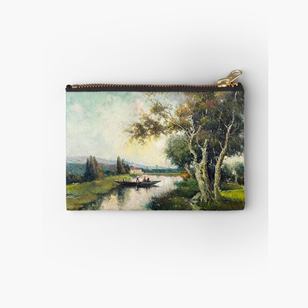 Item preview, River Landscape with Boat designed and sold by tomorrowsart.