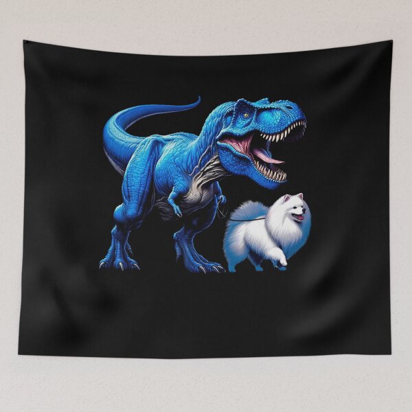Item preview, Funny Dinosaur Japanese Spitz Walking Dog Lover designed and sold by Kimberley King Art  King Art.