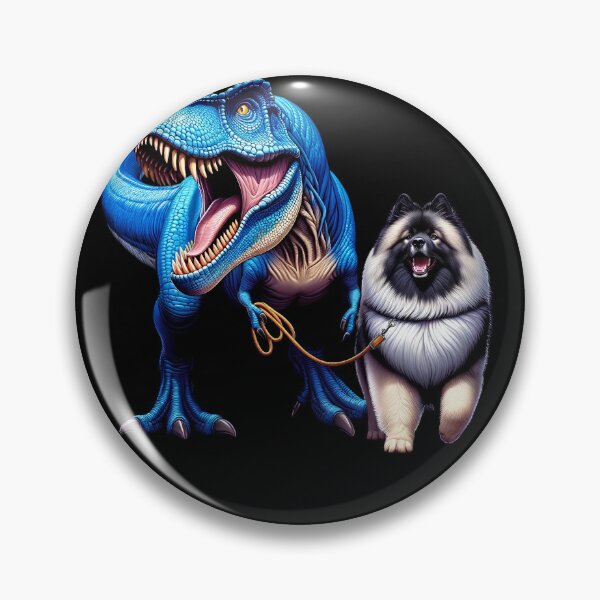 Item preview, Funny Dinosaur Keeshond Walking Dog Lover designed and sold by Kimberley King Art  King Art.