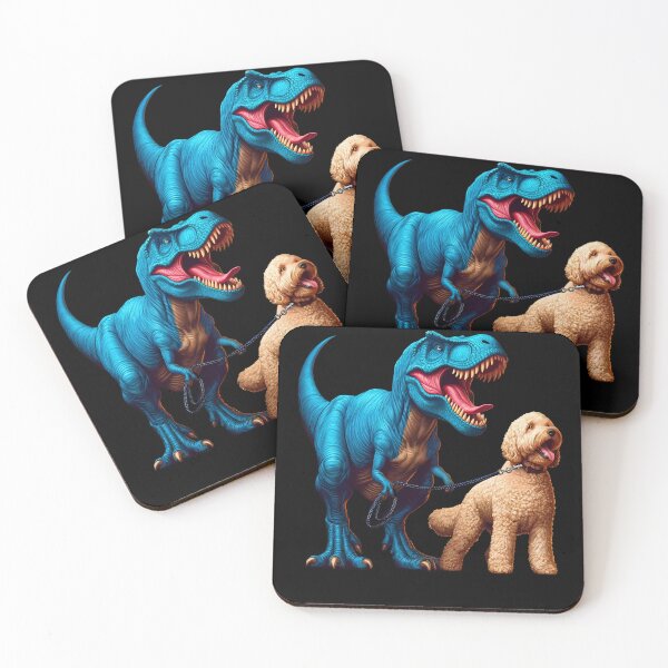 Item preview, Funny Dinosaur Labradoodle Walking Dog Lover designed and sold by Kimberley King Art  King Art.