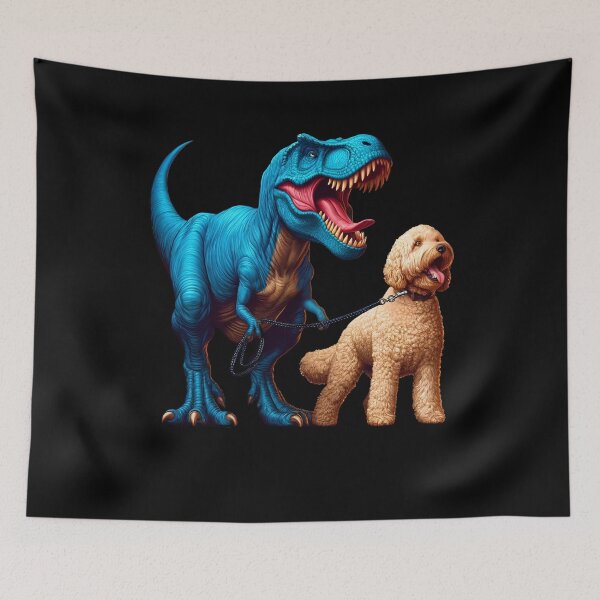Item preview, Divertido dinosaurio labradoodle amante de los perros que caminan designed and sold by Kimberley King Art  King Art.