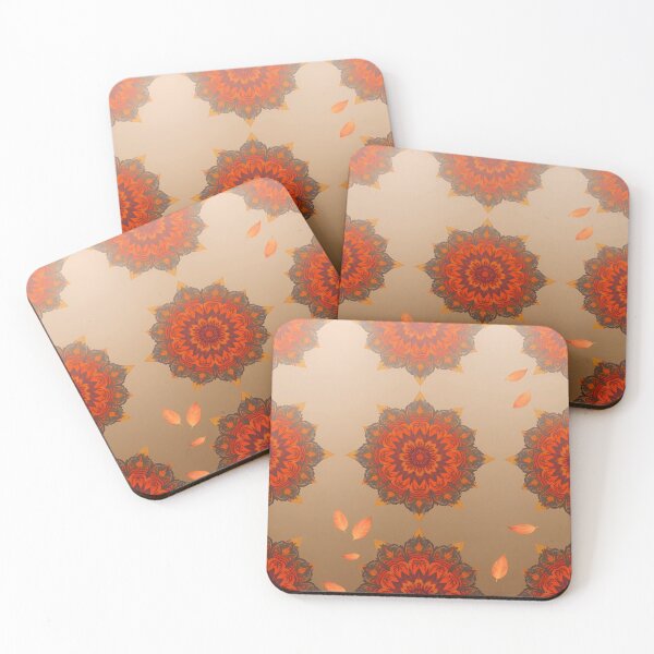 Item preview, A pattern of intricate floral mandalas in vibrant colors designed and sold by FestivityFinds.