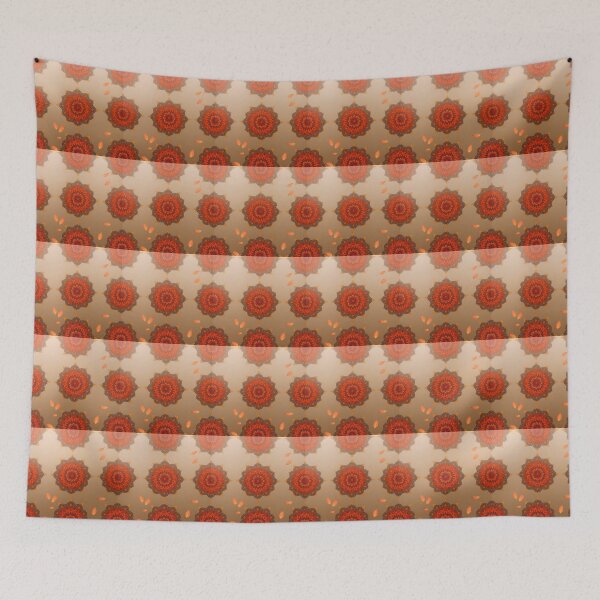 Item preview, A pattern of intricate floral mandalas in vibrant colors designed and sold by FestivityFinds.