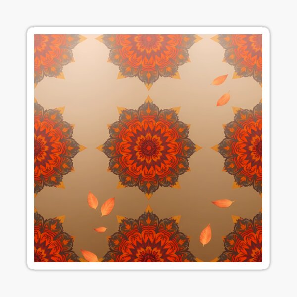 Item preview, A pattern of intricate floral mandalas in vibrant colors designed and sold by FestivityFinds.