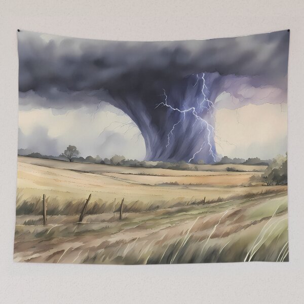 Item preview, Large Tornado on Field designed and sold by CalmnessbyChoice.